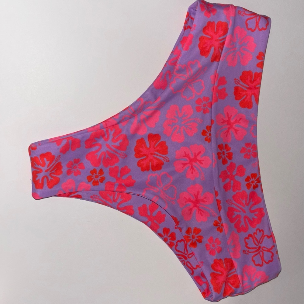 Kulani Kini Floral Purple and Pink Bikini Bottom